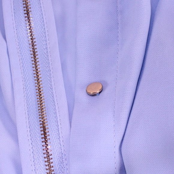 Light Blue Button Down Blouse - Picture 5 of 6